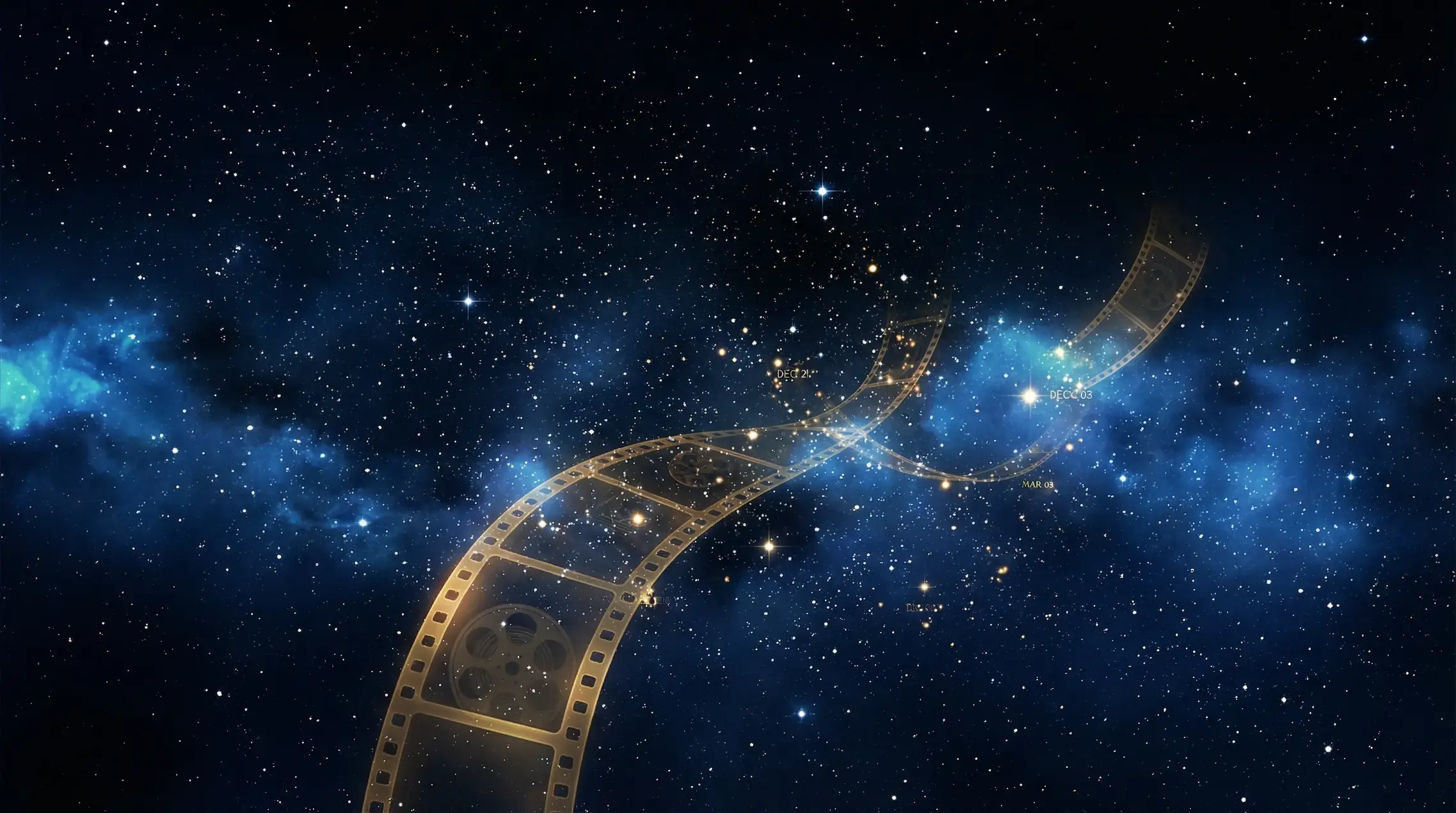 每日 全球首映星空时间轴背景